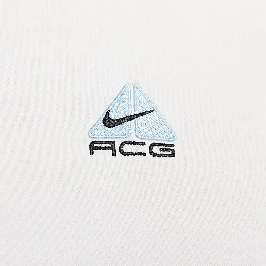Nike ACG Collection Однотонная повседневная свободная футболка с круглым вырезом и коротким рукавом для мужчин, топы Summit-White DQ1816-124