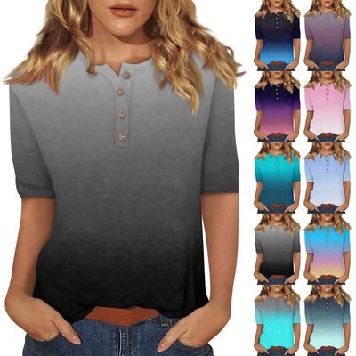 Женский повседневный топ на пуговицах с рукавом 1/2