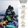 1pc DinoGalaxy Lightweight Flannel Blanket, Comfortable and Warm Blanket, for Office and Camping Sofa Bed, Livingroom088