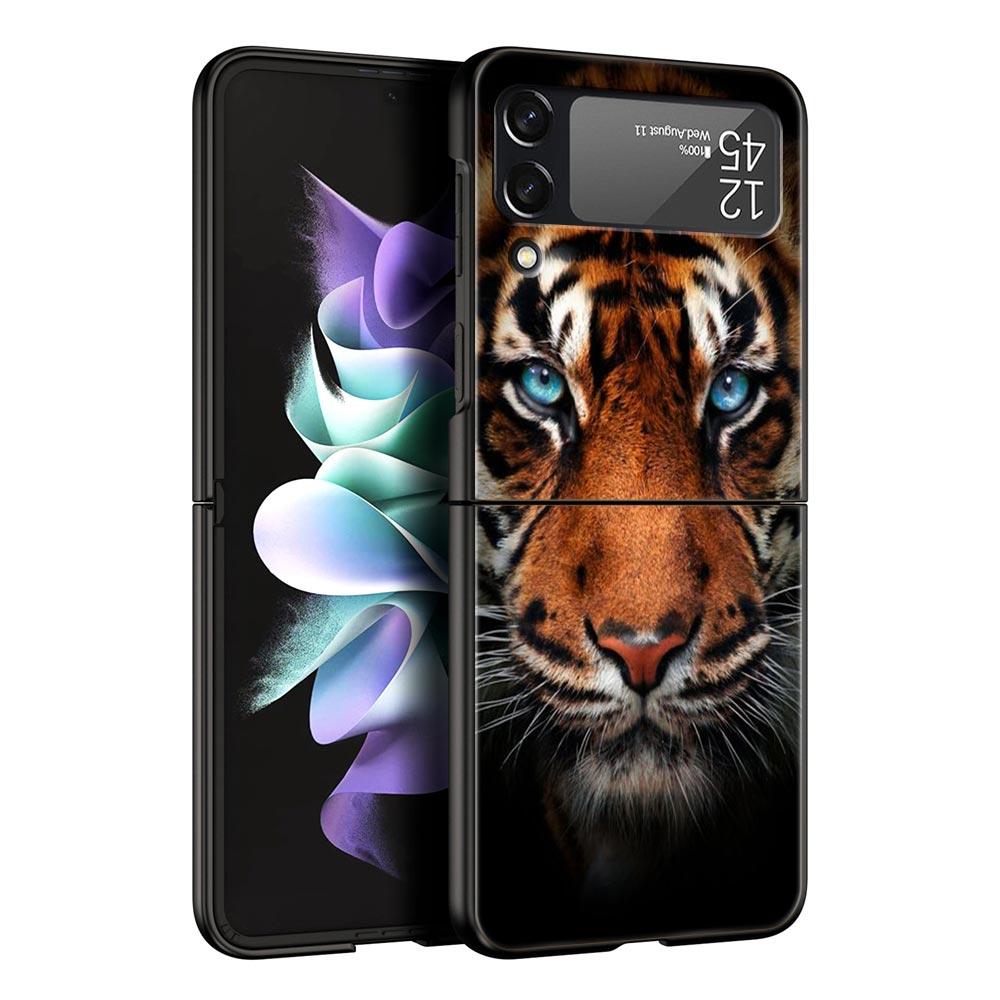 Чехол для телефона Z Flip 4 для Samsung Galaxy Z Flip 3 5G ZFlip3 Flip3 zflip Flip4 Черный Жесткий Чехол Лев Тигр король обезьяна животное Ракушка