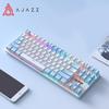 Ajazz AK40Pro Беспроводная трехрежимная радужная подсветка TKL 87 с шумоподавлением клавиш EVA Черно-белая механическая игровая клавиатура