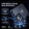 Protective Case - Shockproof - for iPhone 16 Plus - Black - Rigid - Rotating Magnetic Stand