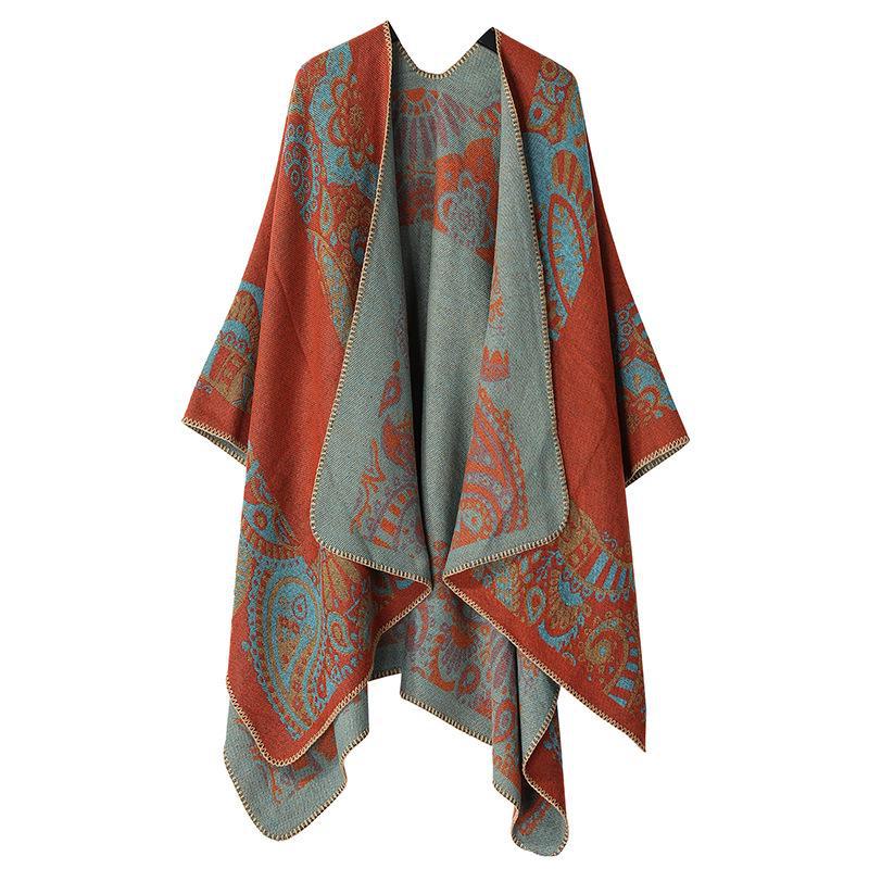 Stylish Ethnic-Style Warm Shawl: Perfect for Travel In Yunnan & Tibet, Summer Imitation Cashmere Scarf for Women