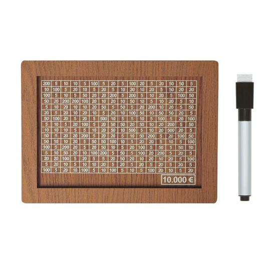 Деревянная копилка для денег, копилка для челленджа по накоплению денег с целью и цифрами, копилка со стираемым маркером для детей и взрослых