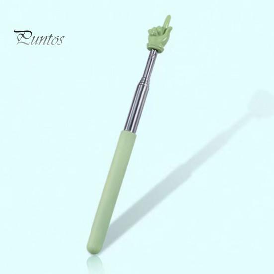 Указатель для учителя макаронного чтения с пальцами, выдвижной, регулируемой длины, указатель с матовой ручкой из нержавеющей стали