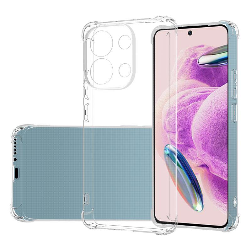 Применимо к Redmi A5 4G NFC четырехсторонний противоударный чехол для мобильного телефона Redmi K80PRO прозрачный ТПУ Airbag мягкий силиконовый чехол