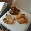 Children's Leather Shoes Retro Versatile Girls' Flat Shoes Solid Color Kids Fashion Boys Causal Shoes Soft Soled Simple Non-slip