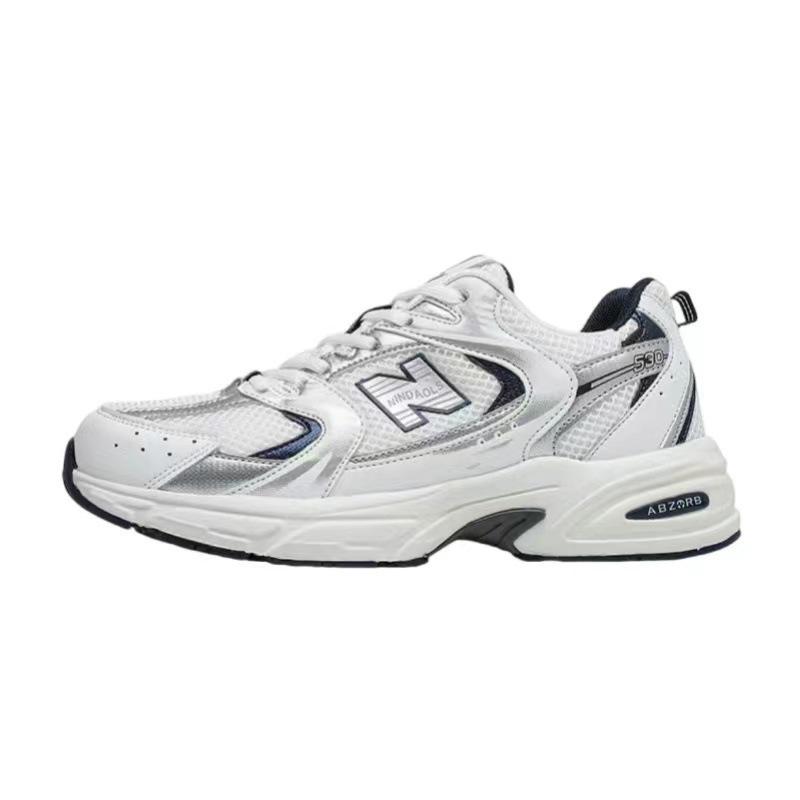 Универсальные кроссовки для папы: Модные дышащие кроссовки на толстой подошве с классическим логотипом N для мужчин и женщин