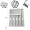 3/5/6 Grids Plastic Dinnerware Tray Cutlery Storage Box Kitchen Drawer Separation Cutlery Organizer for Spoon Fork Knife Straw