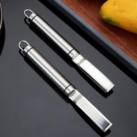 Нержавеющая сталь 304, нож для сердцевины манго, нож для резки, длинная ручка, острая многофункциональная машина для удаления сердцевины ананаса, инструмент для очистки фруктов, кухонные аксессуары