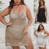 Pochokli kesilgan plyaj ko'ylagi Yozgi ayollar ta'til uchun yopg'ichlar Bandajsiz strapless Vestidos Para Mujer Katta o'lchamli Bir rangli Vestidos Verano Moda 2024