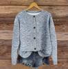 Женский винтажный вязаный кардиган на пуговицах с винтажным принтом