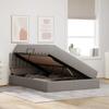 Storage Bed with Mattress Taupe 140 x 200 cm Particleboard