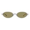 Gentle Monster Logo Metal Oval Sunglasses Unisex sunglasses Silver CALI02-BR