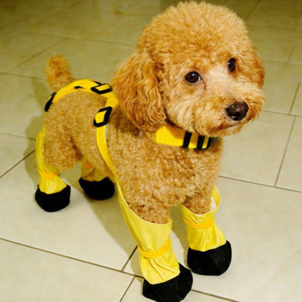Adjustable Dog Suspender Boots Waterproof Anti-Slip Dog Shoes Pets Paws Protector  Walking