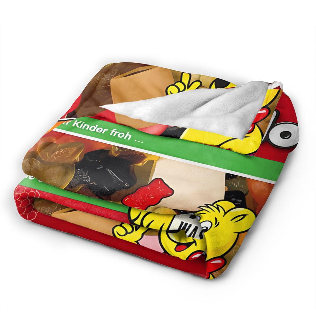 Плюшевые пледы Haribo Bear Candy Студенческие Фланелевый плед для домашнего декора Мягкий дизайн Качественное покрывало Подарок на день рождения