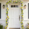 Hanging Flower Wreath Eucalyptus Leaf Garland UV Resistant Pansy Eucalyptus Vines  Garden Decor