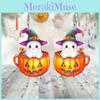Themed Halloween Ghost Pumpkin Pot Pattern Women Acrylic Earrings For Festival