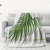 Tropical Leaves Throw Blanket Digital Print Soft and Warm for All Seasons