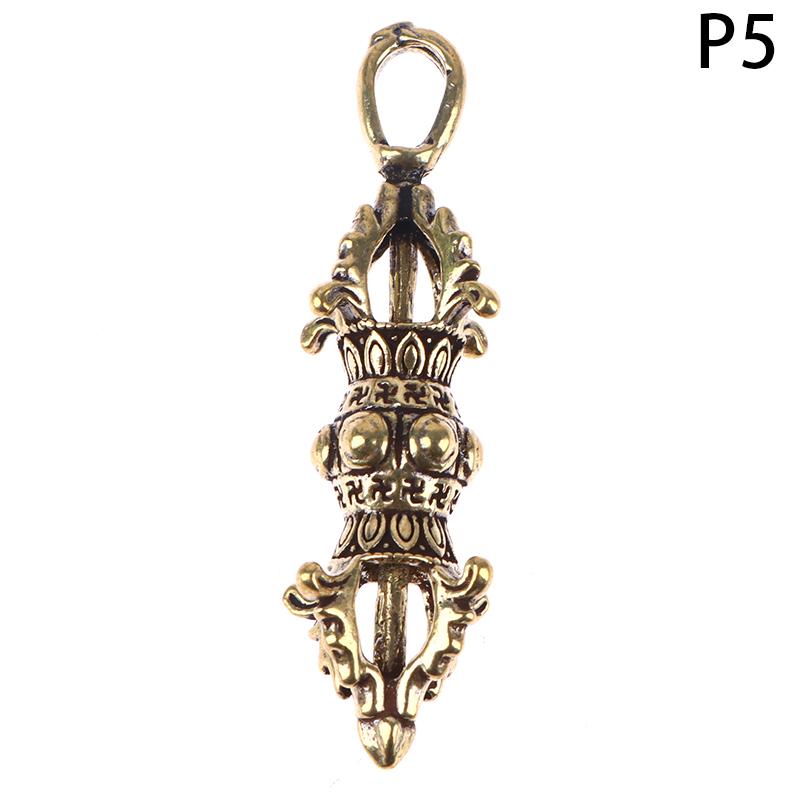 1Pc Cross Vajra Brass Car Key Chain Pendant Buddhism Dharma Lanyard Bodhi Beads Motorcycle Keychain Rope Pendant