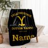 Custom Name Yellowstone Theme Printed Blanket - Perfect for Couch, Bed, Travel & Outdoor Use | Machine Washable, Cozy & Durable.