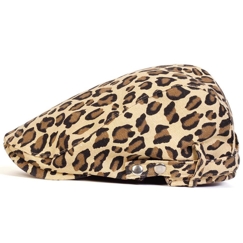 Персонализированная леопардовая кепка-берет для двоих, модная кепка водителя, классические кепки для отдыха, кепки газетчика