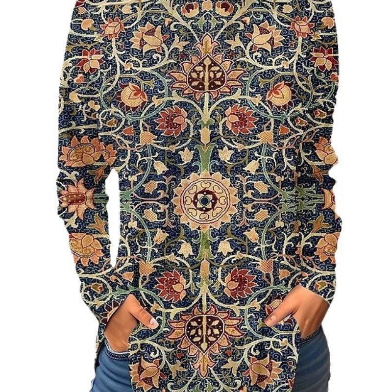 Женская футболка с круглым вырезом и длинными рукавами, модная повседневная футболка больших размеров для женщин