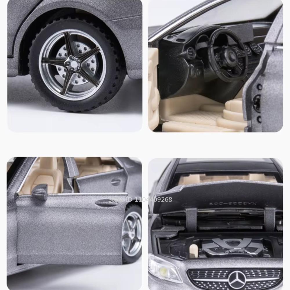 1:Масштаб 32 C260L S400L Модель Игрушечной Машинки Сплав Литье под Давлением Симуляция Музыка Свет Игрушки с Оттяжкой Миниатюрные Модели Транспортных Средств Подарки для Мальчиков