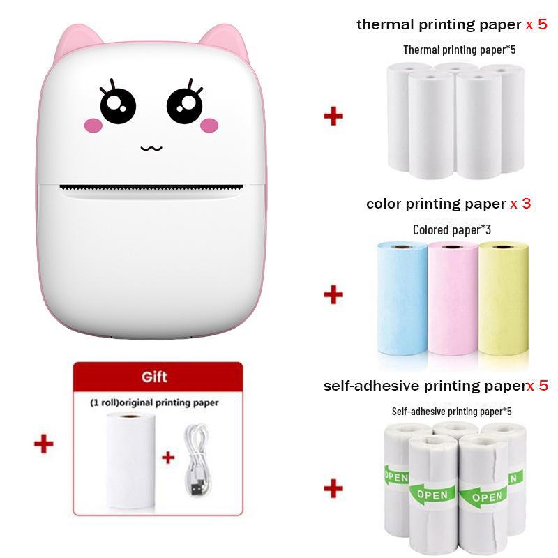 Беспроводной портативный мини-принтер для мобильных телефонов - компактный принтер для самоклеящихся этикеток и фотографий