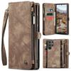 Чехлы CASEME 008 для телефона Samsung Galaxy S26 Ultra, кожаная обложка со съемным кошельком и ремешком