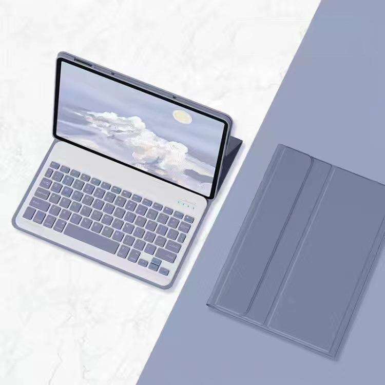 Защитный чехол для Samsung Galaxy Tab A9 8.7", X110/X115, фиолетовый с русской и английской клавиатурой. мышь (стилус)
