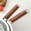 Easy To Clean Fine Mesh Strainer Wooden Handle Stainless Steel Colander  For Kitchen Cooking