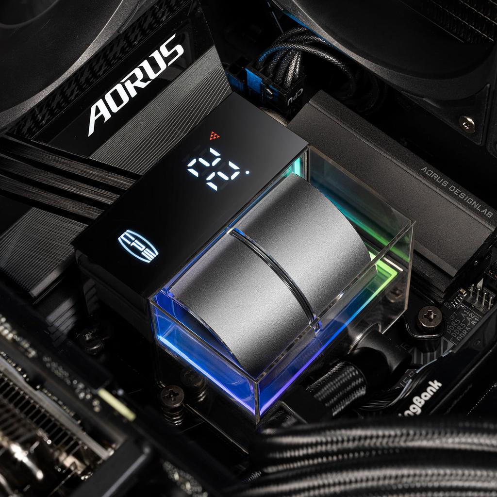 PCCOOLER CPS DS360 AIO жидкостный процессорный кулер 360 мм радиатор с ЖК-дисплеем 3 бесшумный поддерживает ARGB совместим с Intel LGA AMD черный монитор, вентиляторы, подсветка,