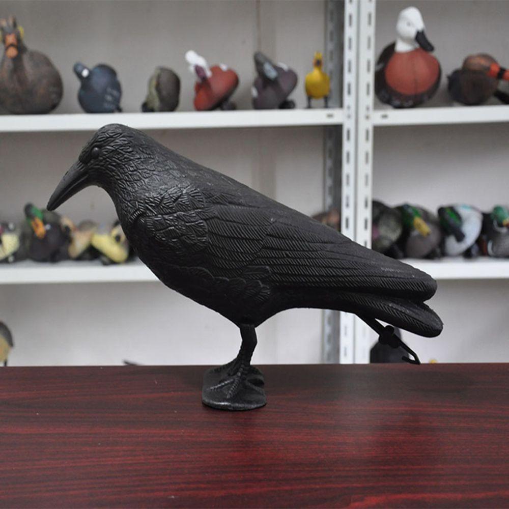Black Life Size Crow Repellent Lifelike Hunting Decoy Outdoor Weed Pest Decoy Courtyard Garden
