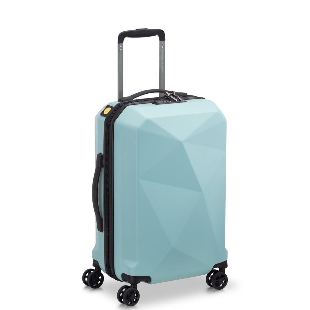 DELSEY PARIS KARAT 2.0 Suitcase, 37L, 55cm, 2.5kg, 5-Year Warranty, Carry-On, TSA Lock, Official Import, DL00261980142, Light Blue
