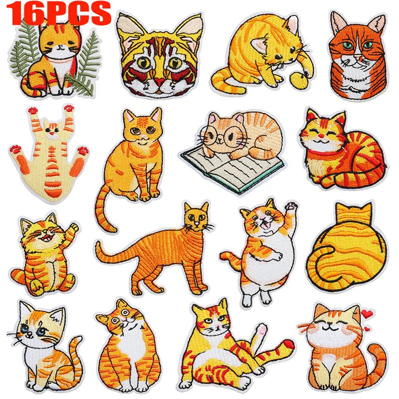 Набор 16 /30 шт. Нашивка Сделай сам Серфинг Девушки /Морские Животные Нашивка Мультяшная Радужная Буква Цветок Вышивка Нашивки Приутюживаемые Нашивки Пришить Сделай сам