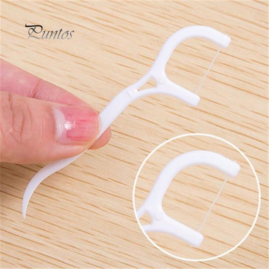 30Pcs Kids Elastic Dental Floss Stick Tooth Interdental Cleaner Oral Care Tool