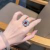 Блестящее кольцо-цветок женское микро-паве циркон премиальное чувство открытое кольцо элегантное кольцо на указательный палец женское