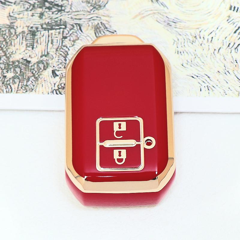 Модный ТПУ Чехол-накладка для ключа дистанционного управления автомобиля для Suzuki Ertiga Swift Wagon R 2 кнопки Защищенный держатель Бесключевой брелок Аксессуары