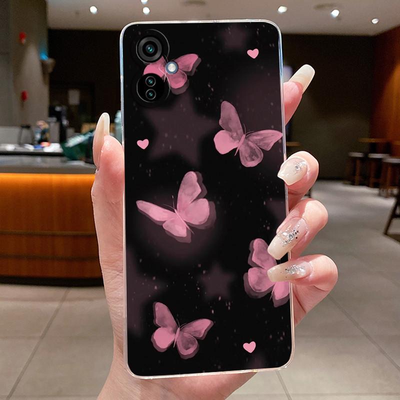 For Tecno Camon 19 Neo Casing Luxury Fashion Butterfly Flowers Soft TPU Silicone Clear Back Cover Camon 19Neo CH6i Phone Case