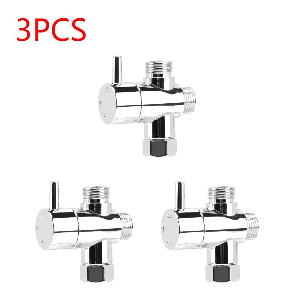1-5Pcs Diversion Valve Tap Anti-scratch Shower Head Diverter Valve Corrosion Resistant 3-Way Shower Arm Diverter Bathroom Parts