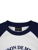 LA MAISON STUDIO Women'S Crop Sweatshirt Bearfriends Two-Tone Mix Sweatshirt Navy White (Fcc3Ts450W)