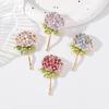 Korean Fashion Enamel Hydrangea Brooch - Versatile Jewelry Pin for Women