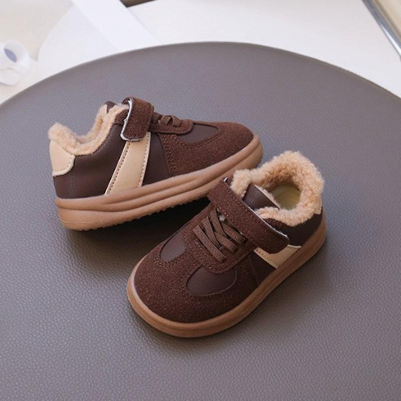 Зимние детские хлопковые ботинки в корейском стиле для мальчиков, теплые зимние ботинки из овечьей шерсти, хлопковые ботинки на флисовой подкладке для девочек