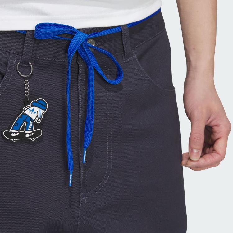 Adidas Originals City Skate FW24 Street Skate Culture Versatile Woven Cargo Knit Sports Pants Men Pants Shadow-Blue JC6839-1