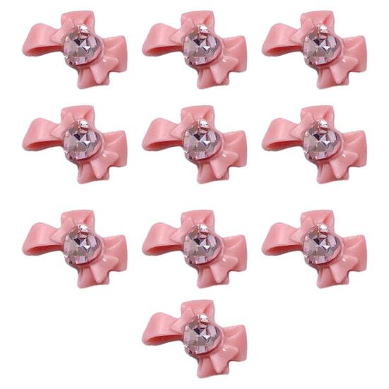 10 шт., подвески для ногтей с бантом, сердце дракона, смола, 3D, экологически чистые аксессуары для дизайна ногтей для красивых и очаровательных ногтей