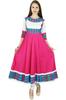 Women Pink Anarkali Kurti Long Flaired Rayon Kurta Indian Ethnic