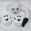 Halloween Plush Fox Mask Set Cosplay Ears Headband Tail Claw Costume Accessories