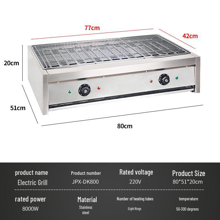 Commercial Smokeless Oyster Grill Oven - Night Market & Home Use