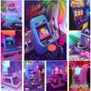 Neon Synthwave Arcade Zone Dream Posters Canvas Painting Game Playroom Wall Art Picture For Cafe Club Room Home Decoration
